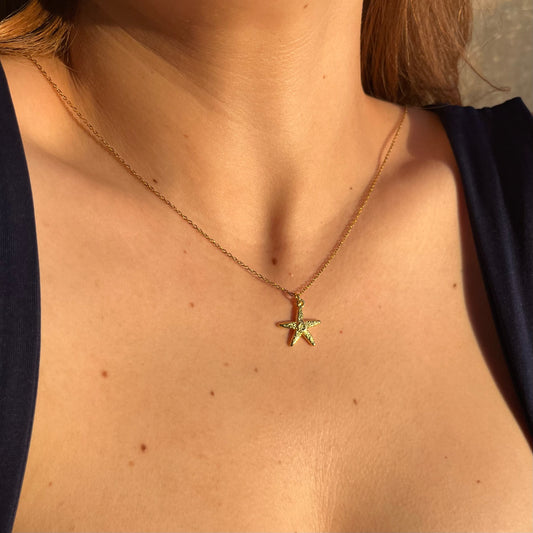 ELENA - COLLAR ESTRELLA DE MAR CHAPA DE ORO