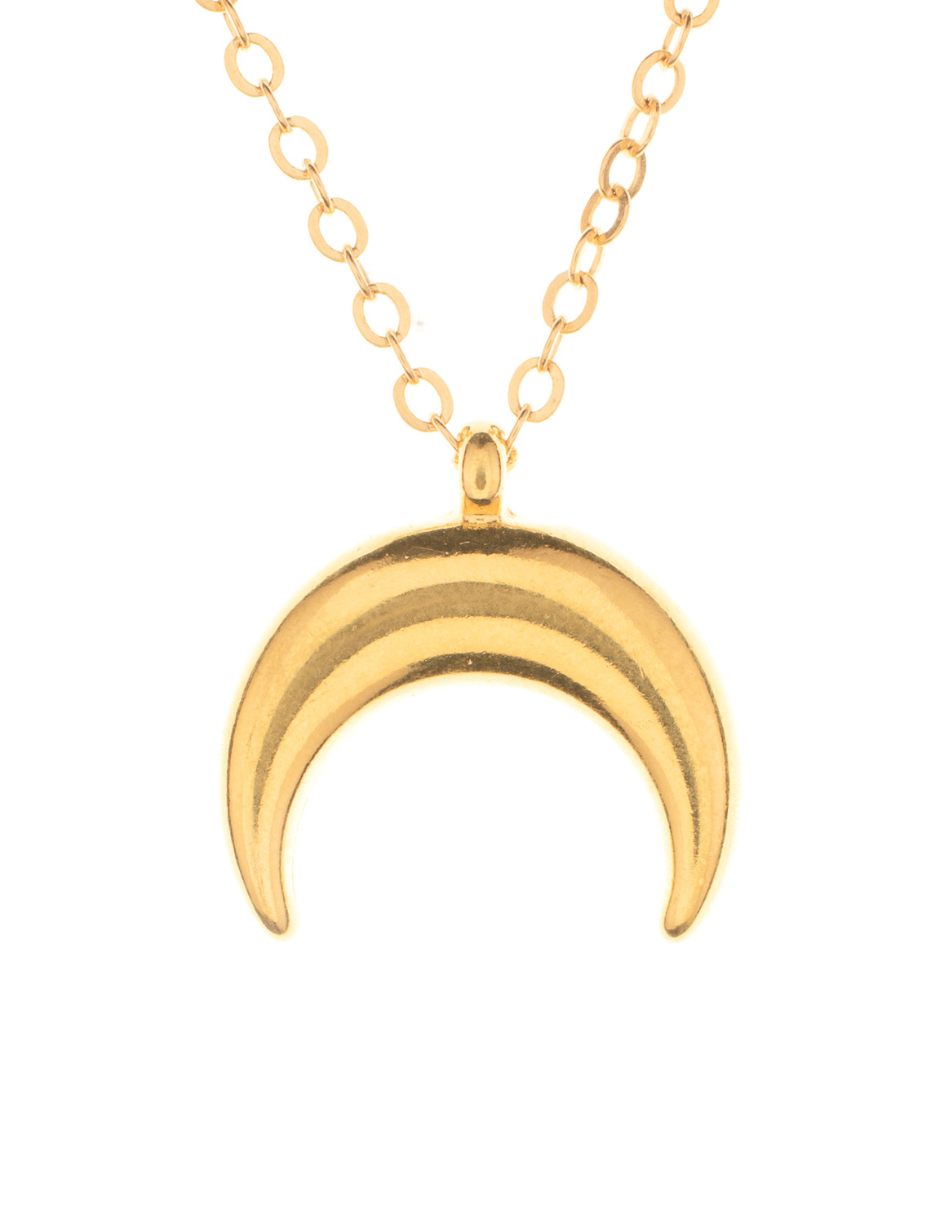 REBECA - Luna Mediana Inflada Chapa de Oro