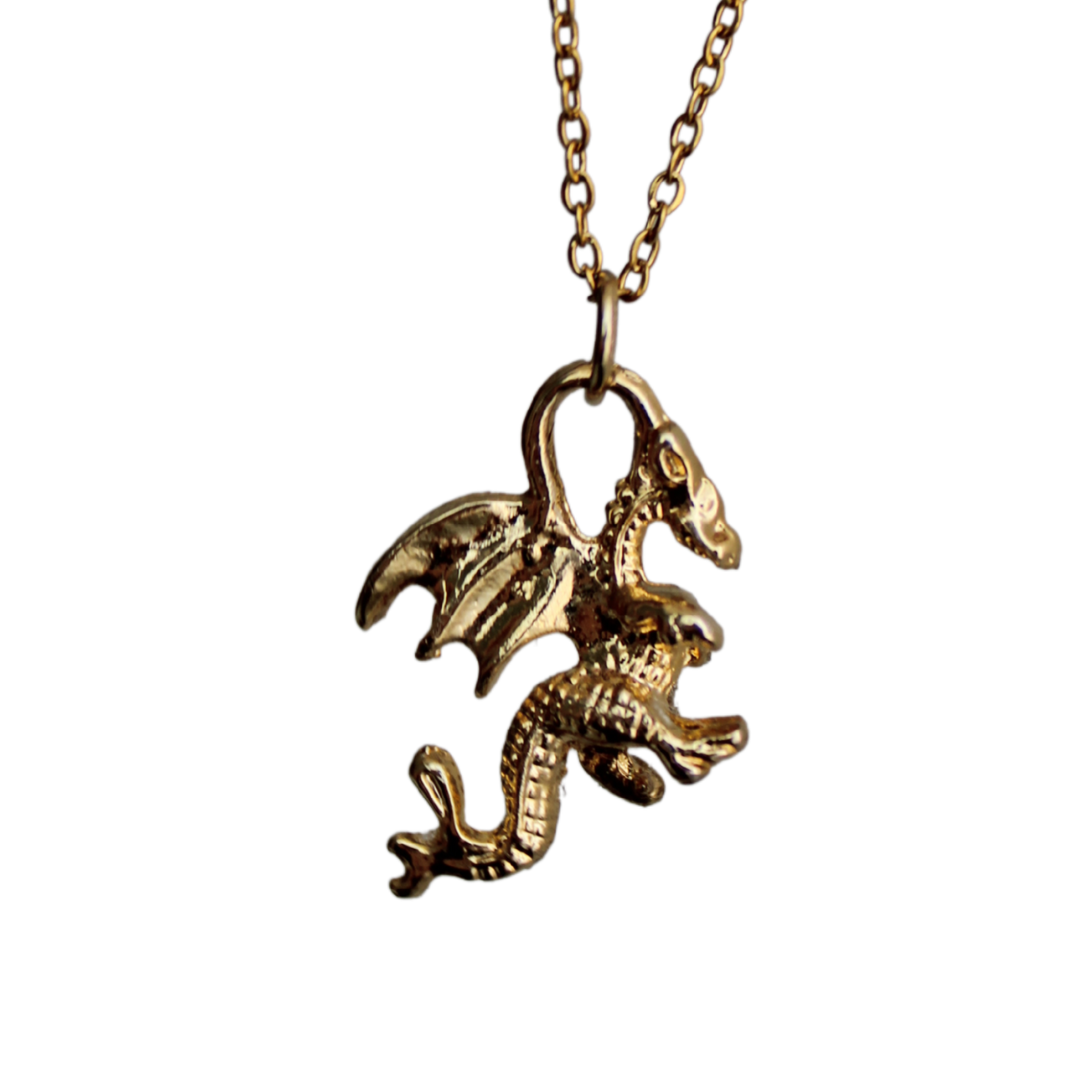 QUERALT- COLLAR DRAGON CHAPA DE ORO
