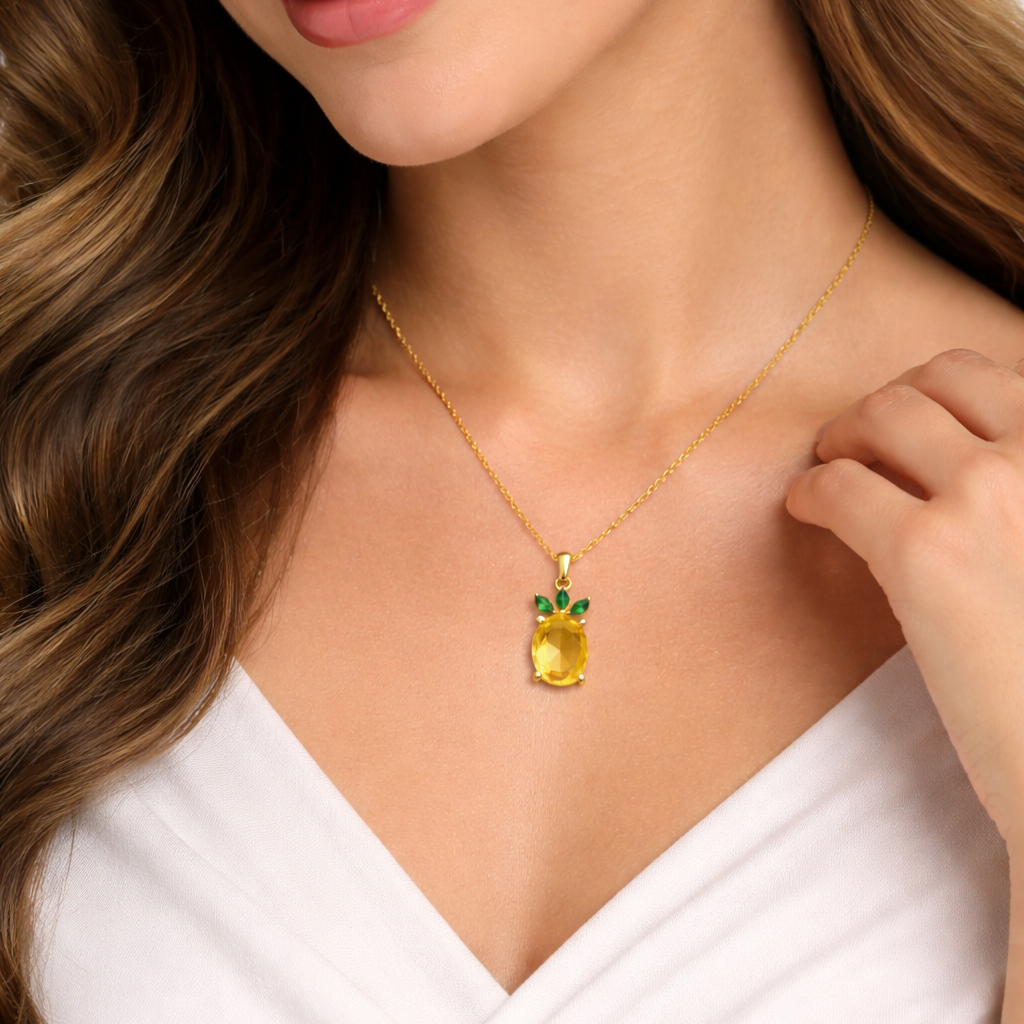 - Collar Piña fruta Zirconias