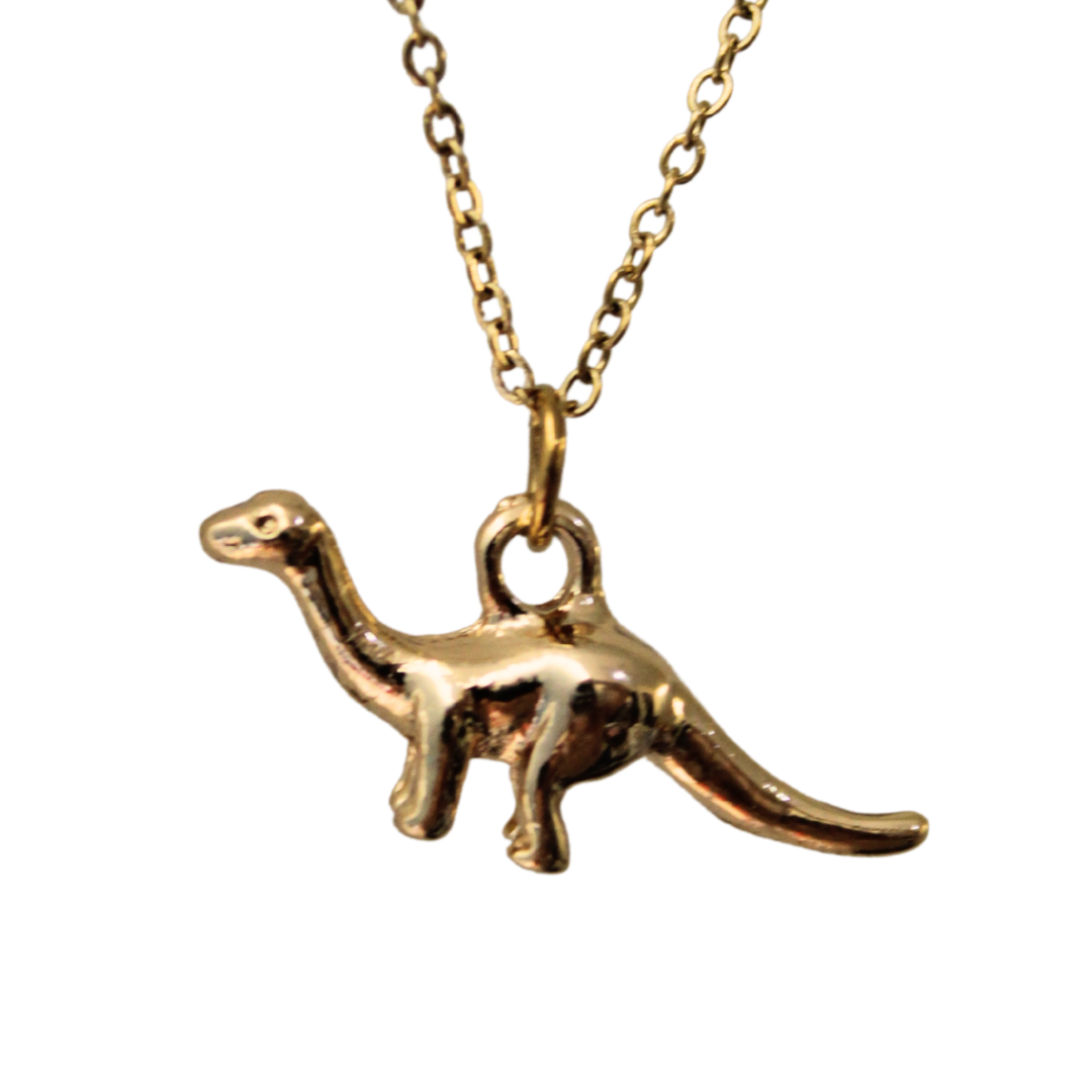 DINORA- COLLAR DINOSAURIOS CHAPA DE ORO