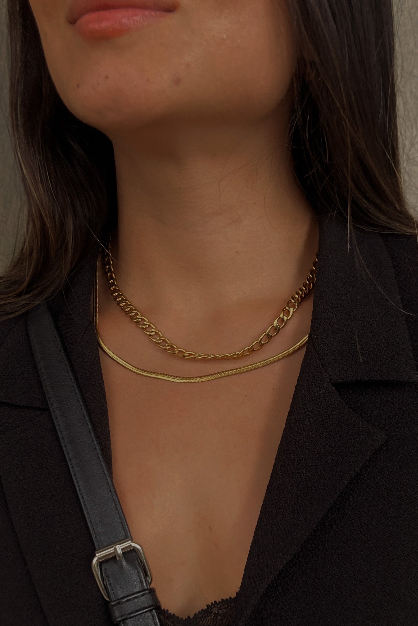 SIHAM - Collar Cadena Plana Acero Inoxidable