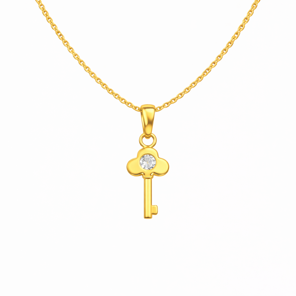 MADI - COLLAR LLAVE CHAPA DE ORO