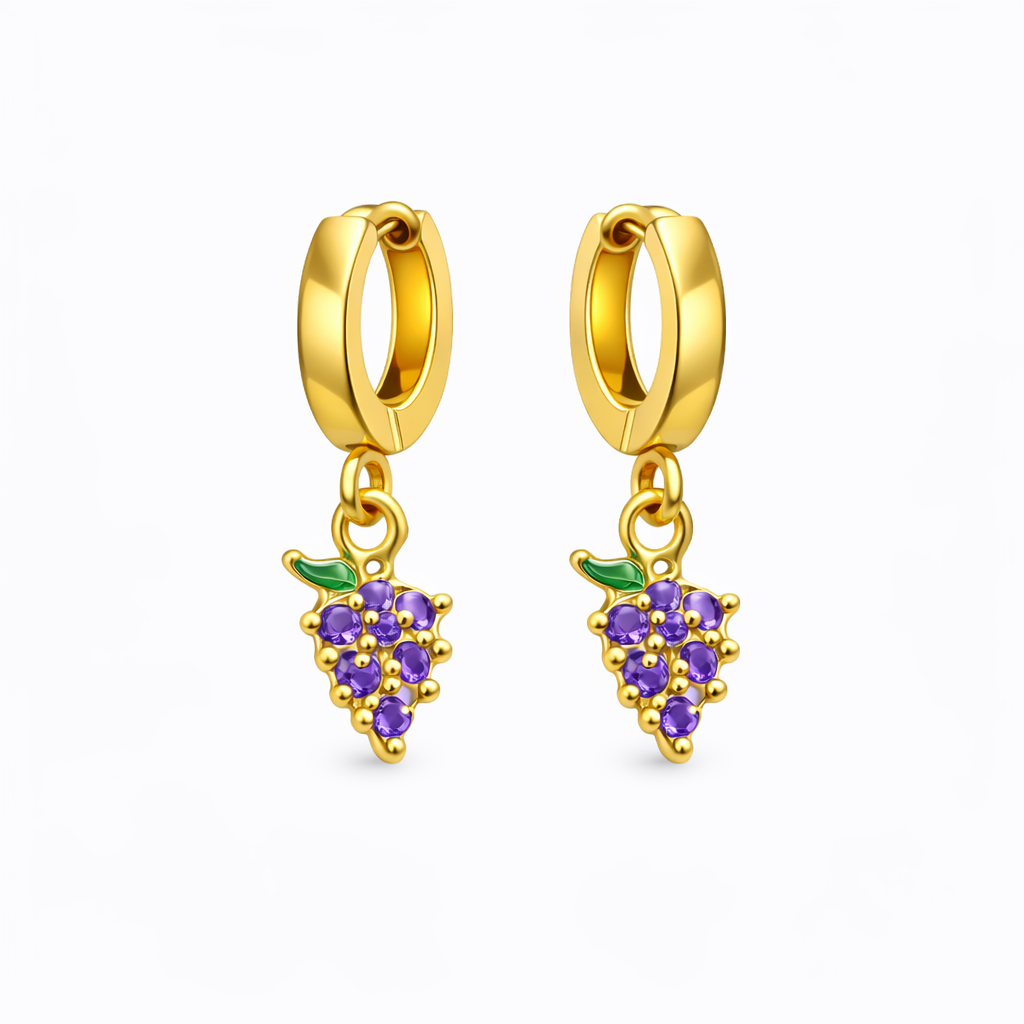 - ARETES UVA ZIRCONIAS