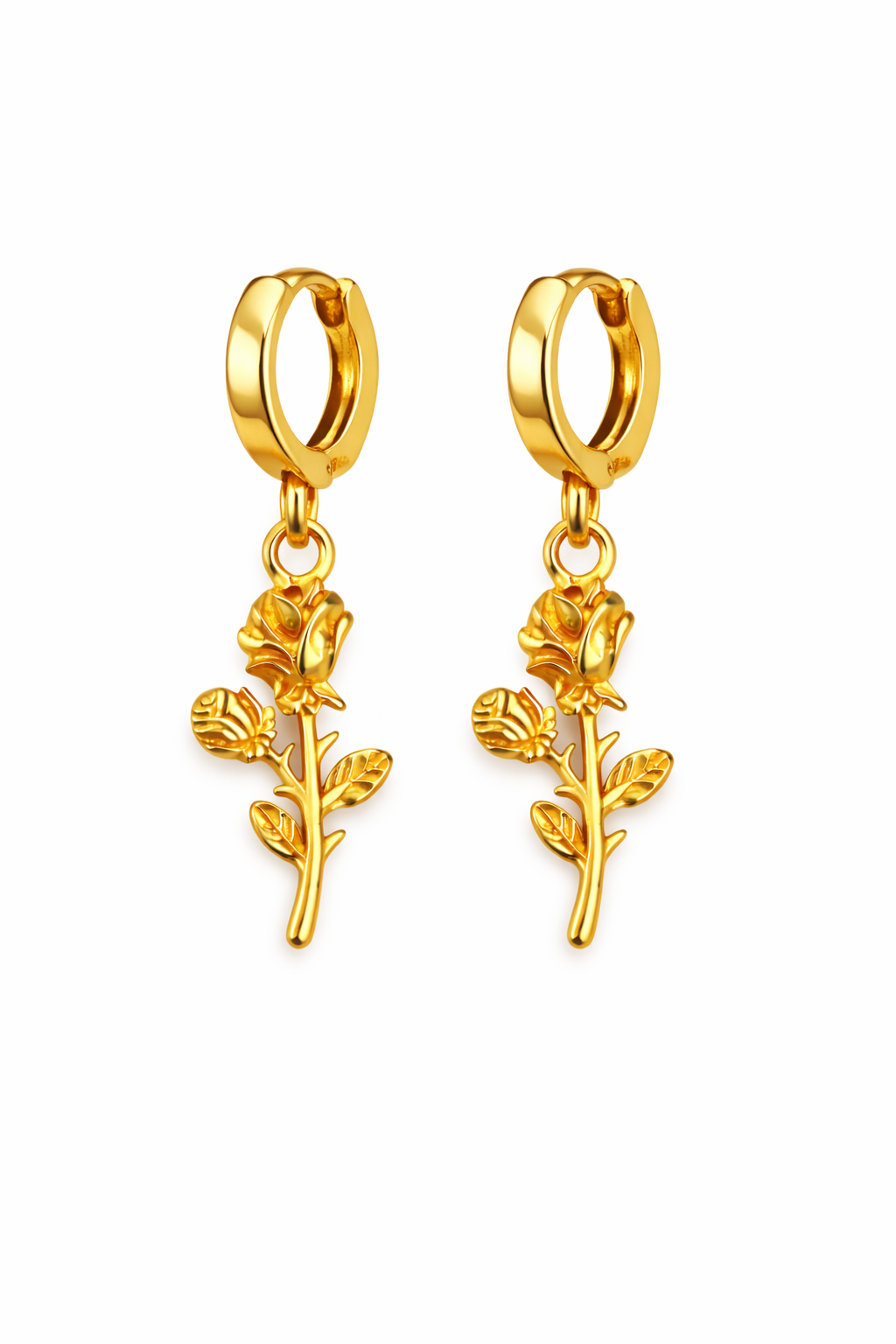 ROSARIO- ARETES ROSAS ACERO INOXIDABLE