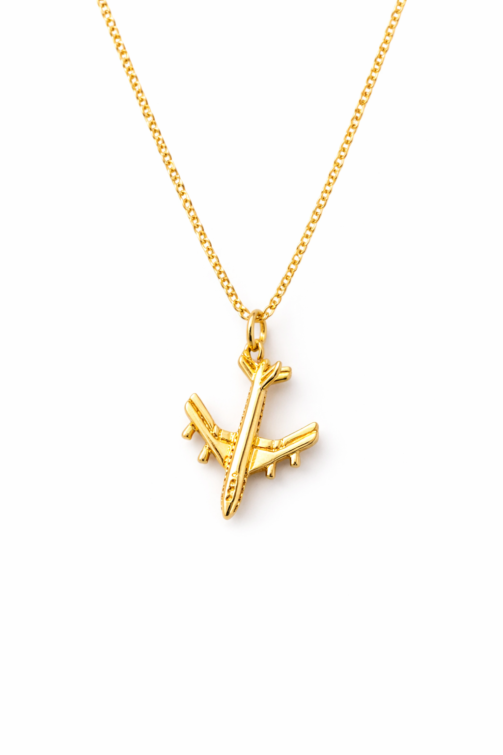 HILLARY - Gold Plated Airplane Necklace