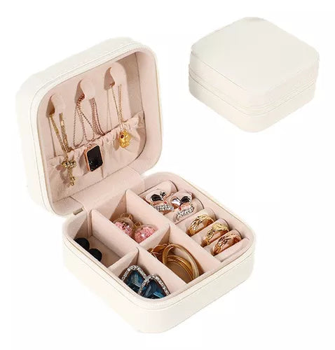 RACHEL- JOYERO PORTATIL CUADRADO BLANCO