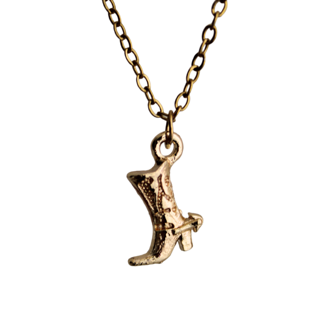 ROMINA - COLLAR BOTA CHAPA DE ORO