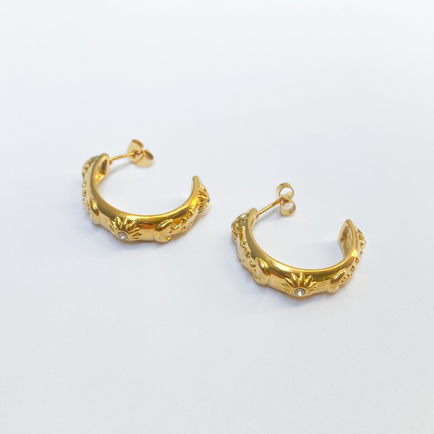 MELODY - ARRACADA ASTROS ACERO INOXIDABLE