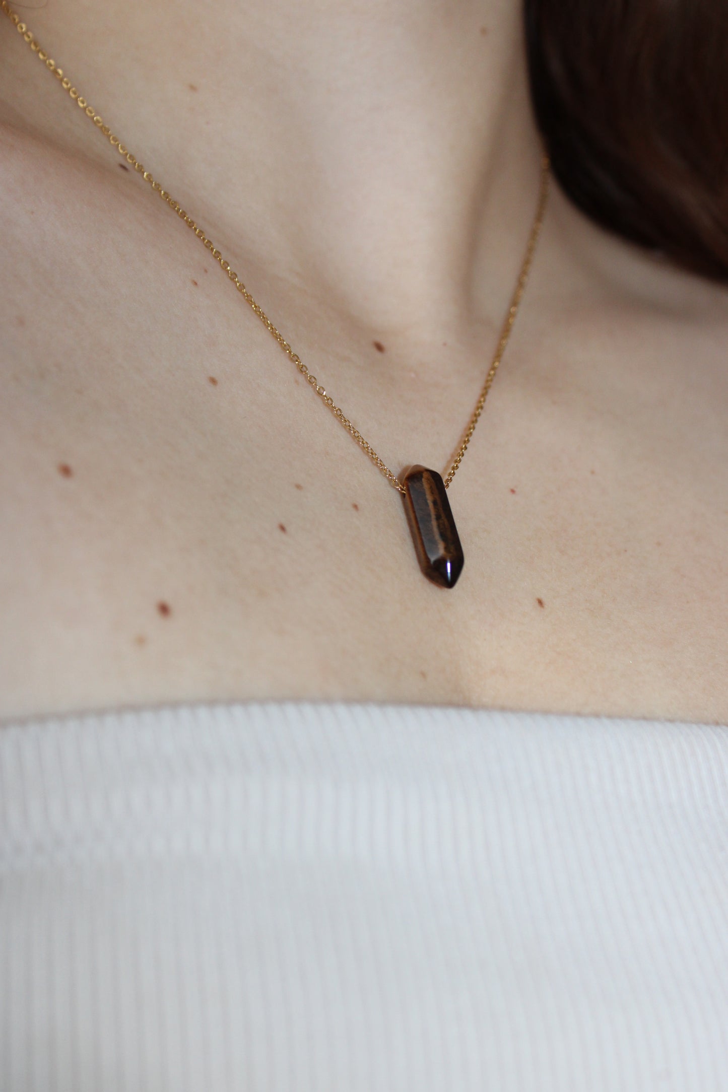 - Collar Ojo de Tigre Acero Inoxidable