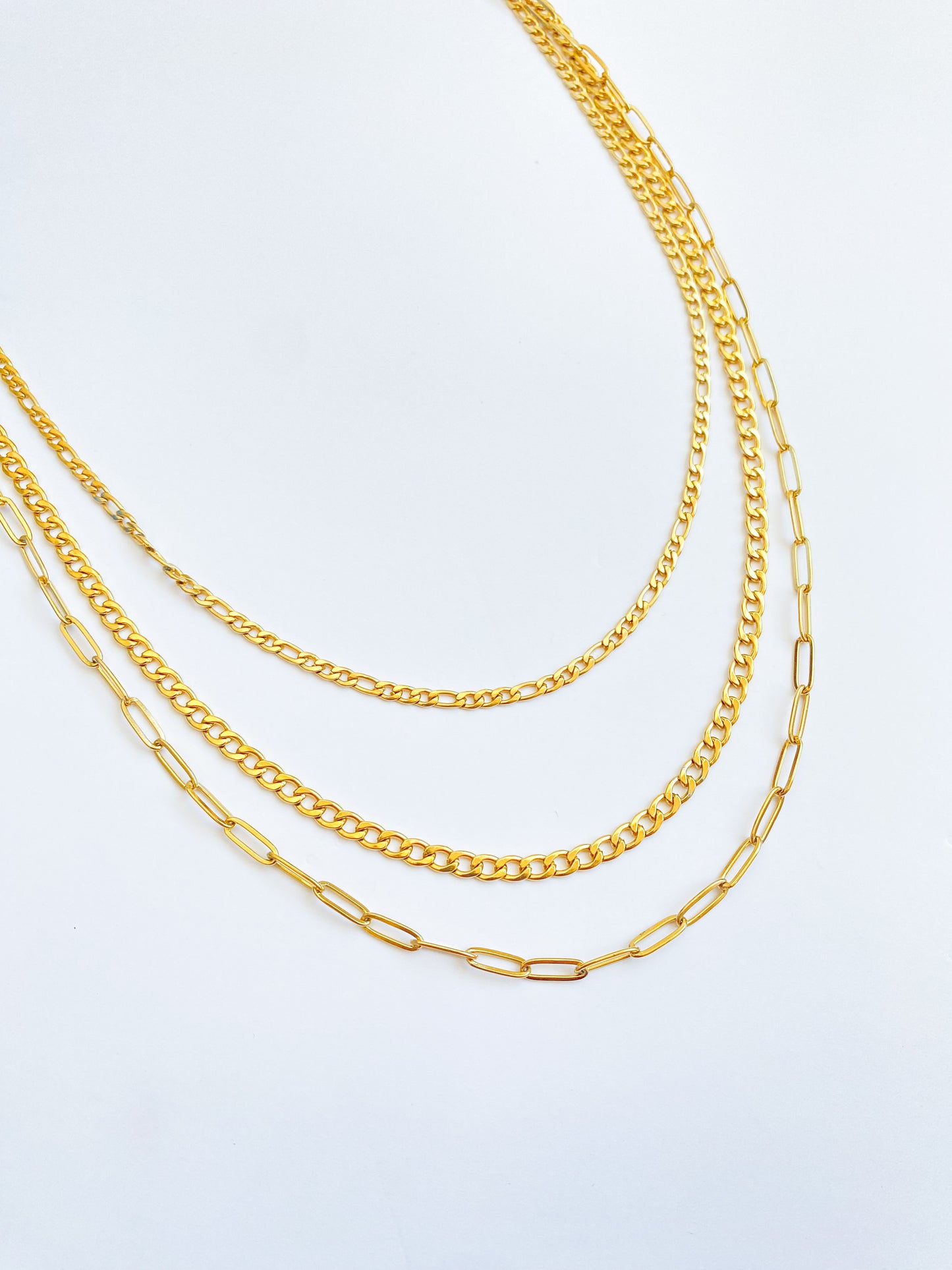 HAILEY - COLLAR TRIPLE ESLABONES ACERO INOXIDABLE