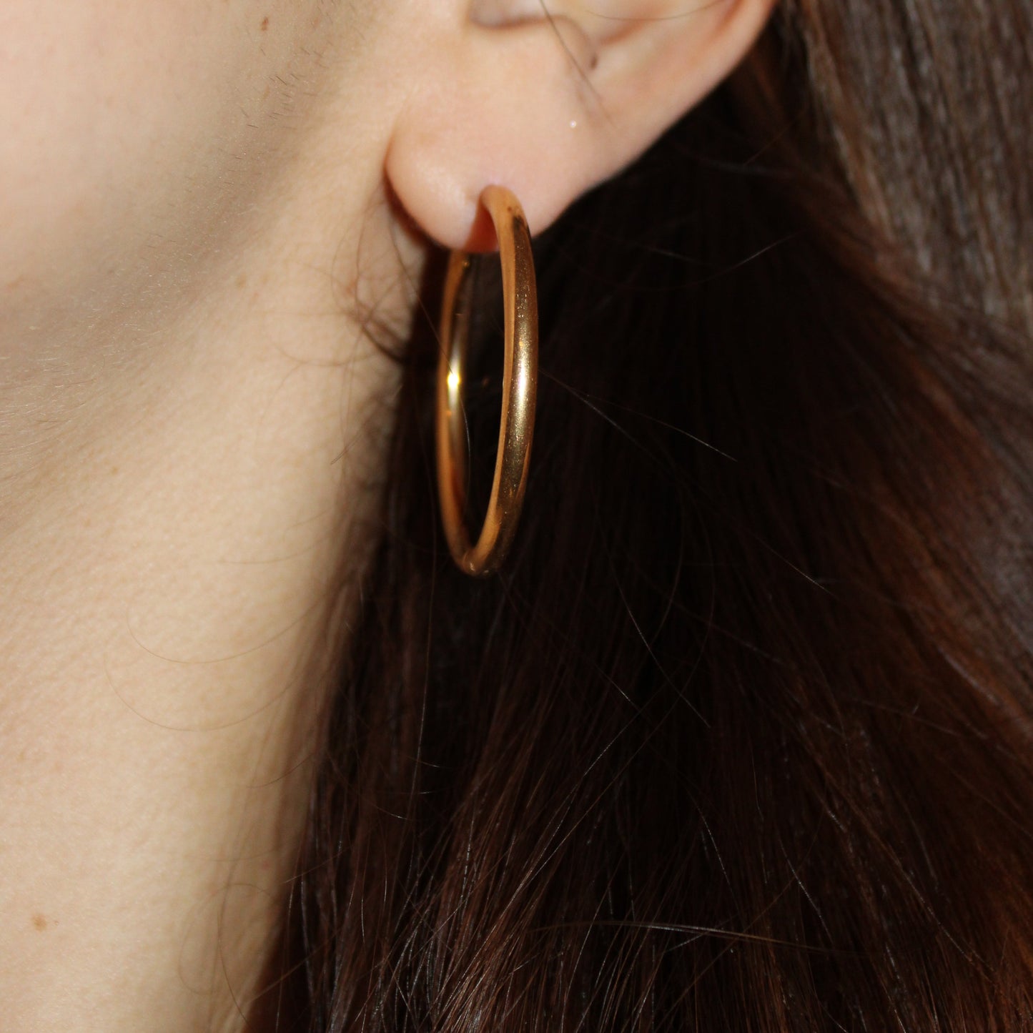 GRACIELA - Aretes Arracada Grande Acero Inoxidable