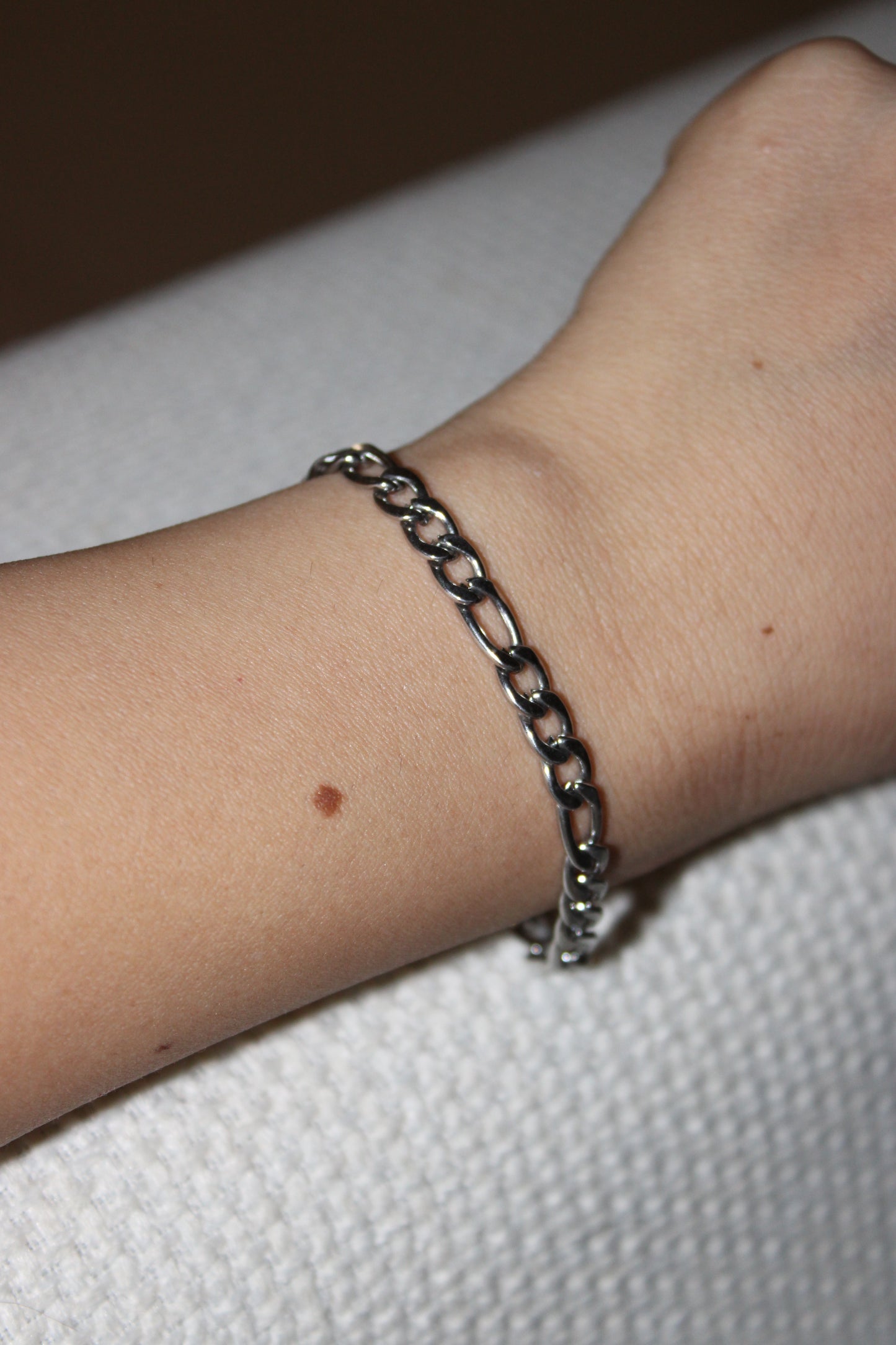 ANDREA - Gold Plated Figaro Cut Bracelet