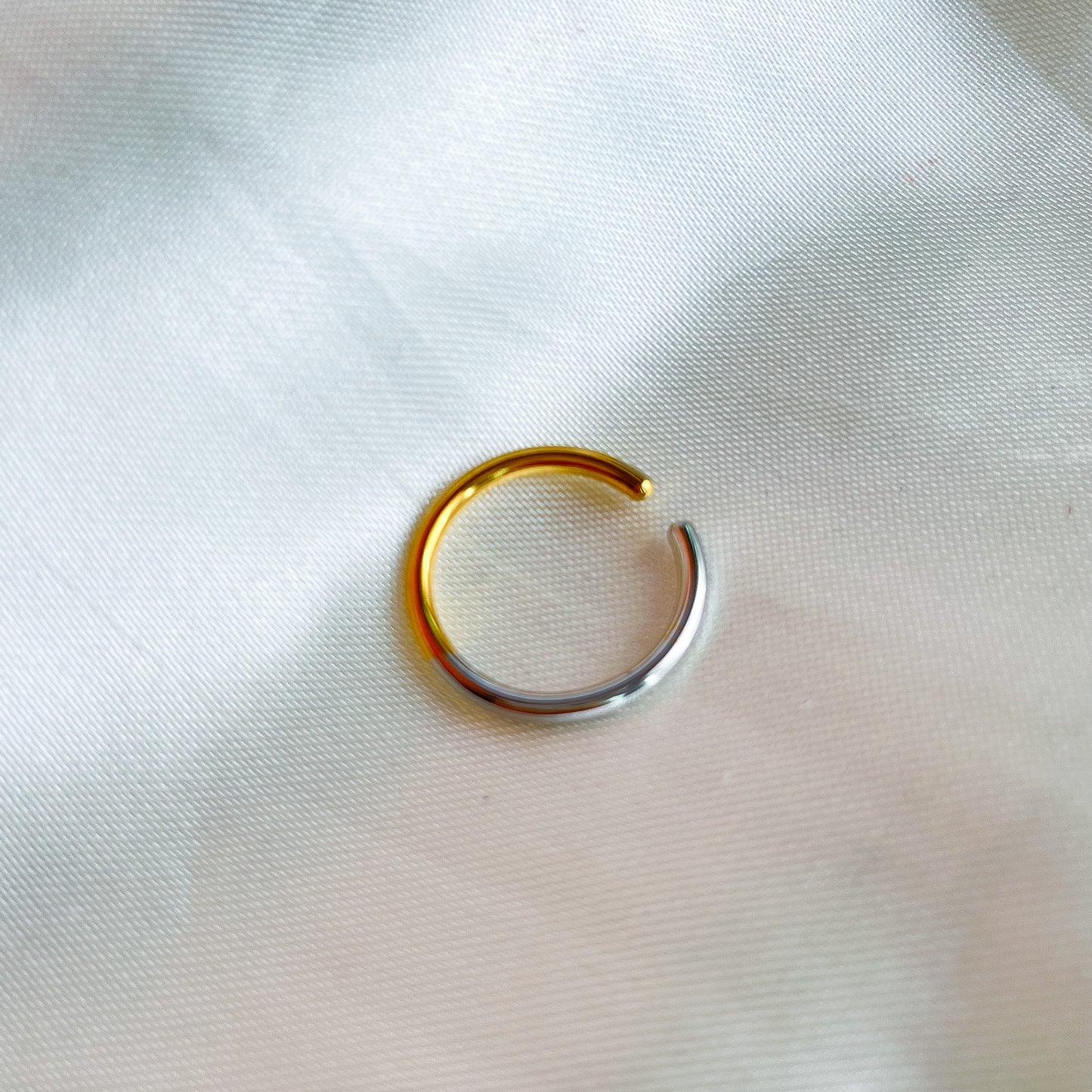 JANET - ANILLO AJUSTABLE DELGADO MIXTO ACERO INOXIDABLE