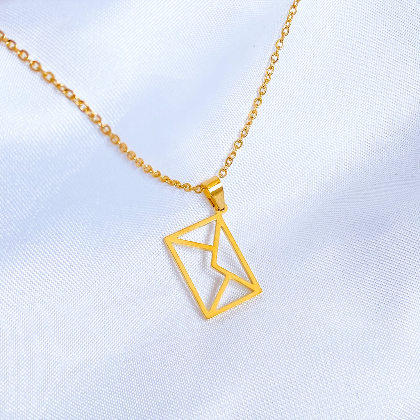 KARELY - COLLAR CARTA MENSAJE ACERO INOXIDABLE