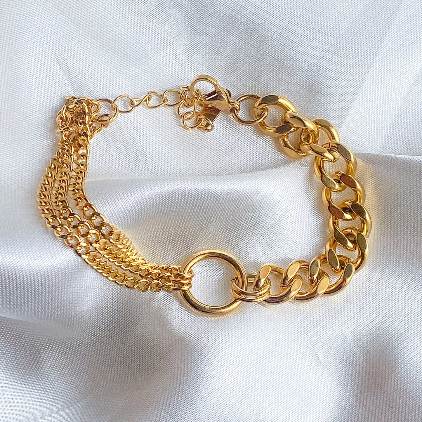 MIRANDA - PULSERA TRIPLE BARBADA ACERO INOXIDABLE