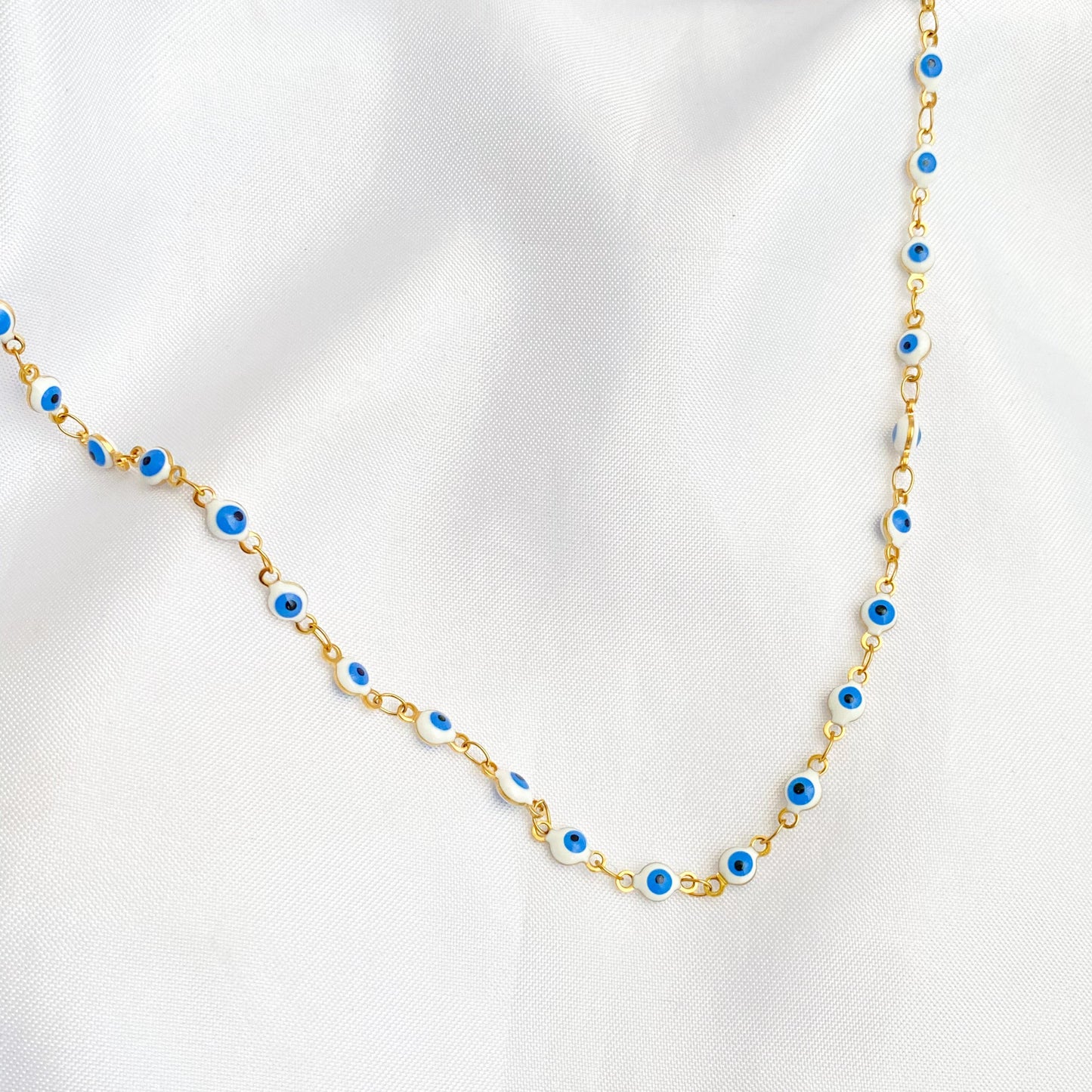 SARA - CADENA OJO BLANCO ACERO INOXIDABLE