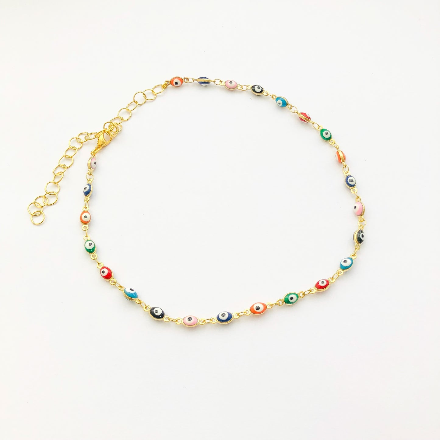 SINAI- Colored Turkish Eyes Gold Plated Choker