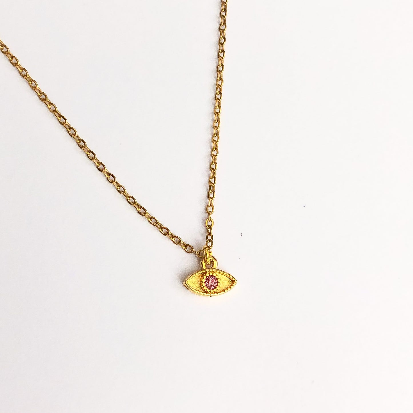 GISENY - Collar Ojo Chico Chapa de Oro