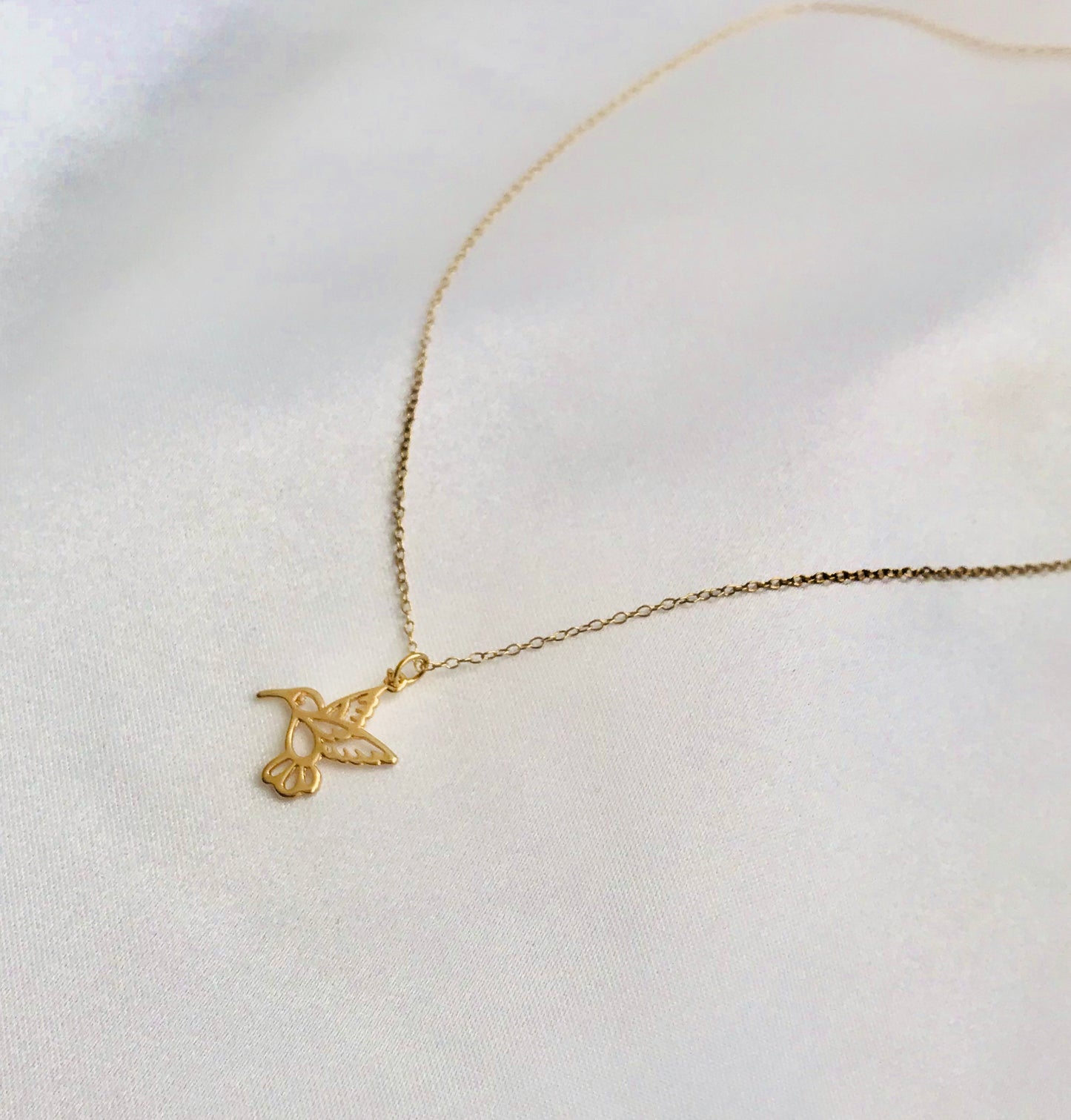 DANYA - Gold Plated Hummingbird Necklace