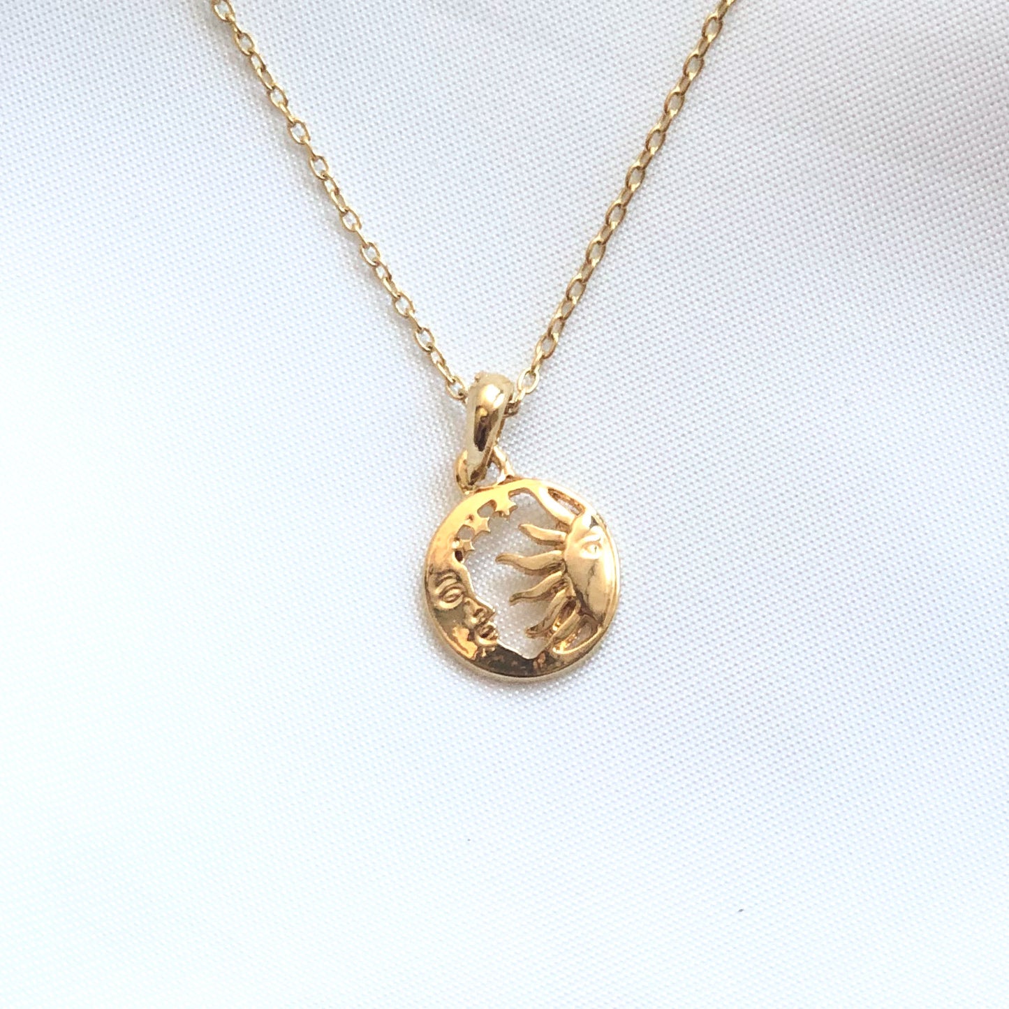 Moon and Sun necklace Gold sheet