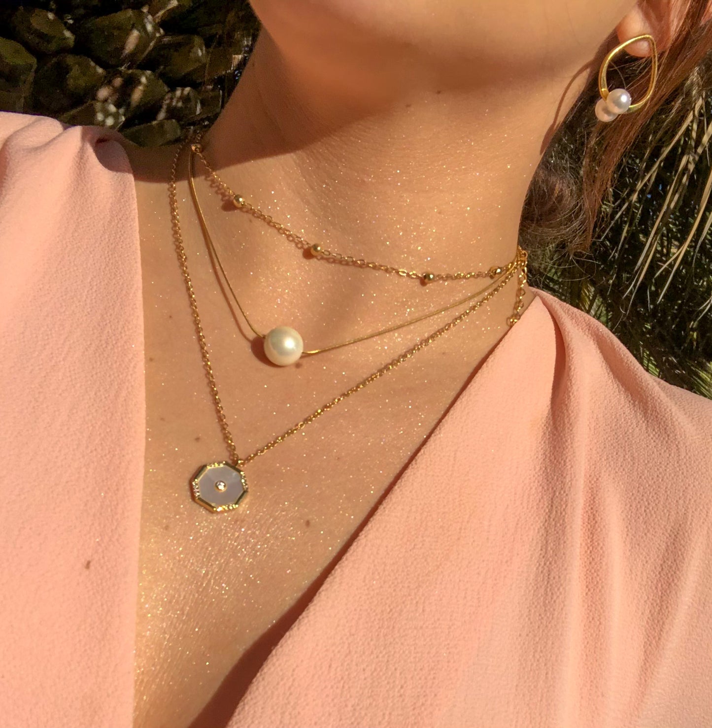 MARIANA - Gold Plated Pearl Necklace