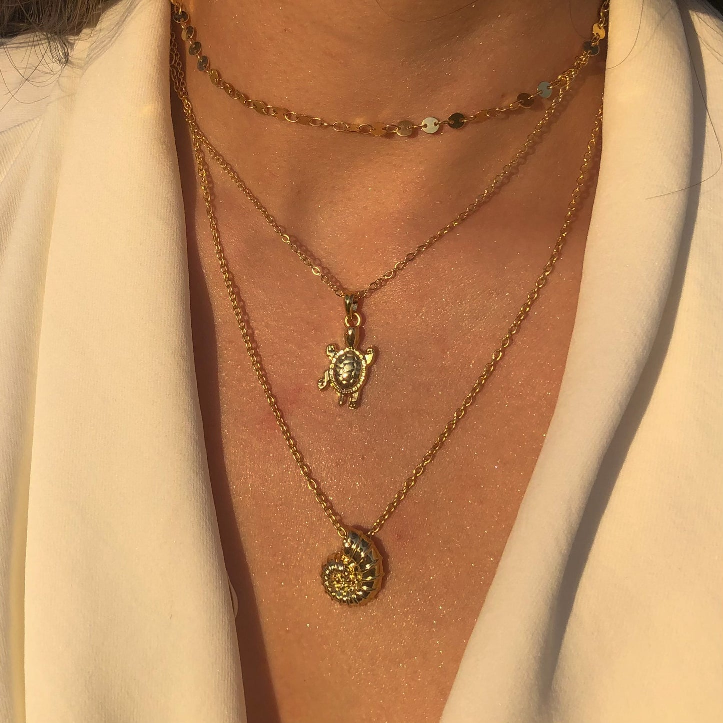 ELINA - Gold Plated Turtle Necklace