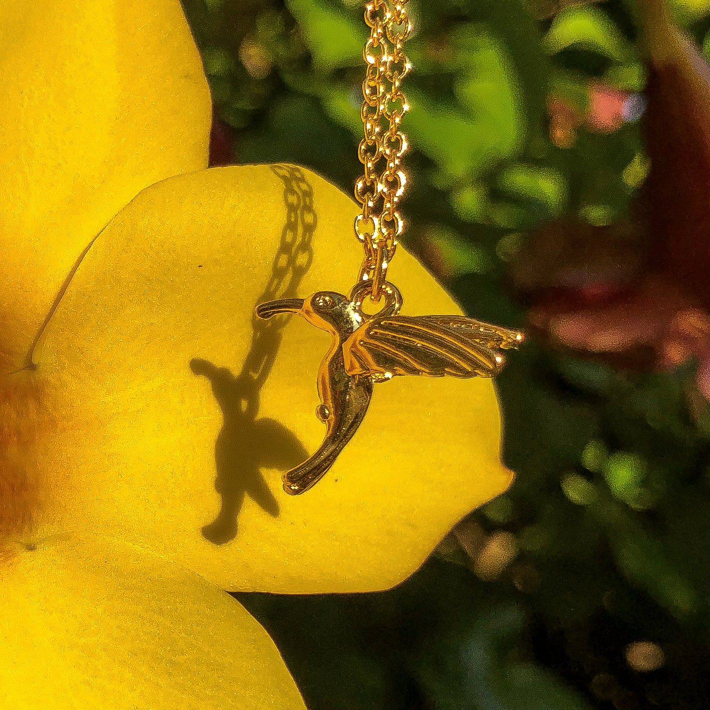 ELANY - Gold Plated Hummingbird Necklace