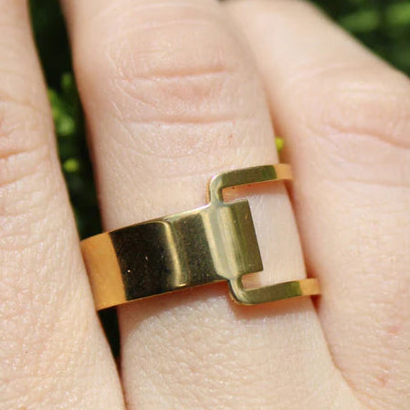 MARVIA - ANILLO AJUSTABLE LISO ACERO INOXIDABLE