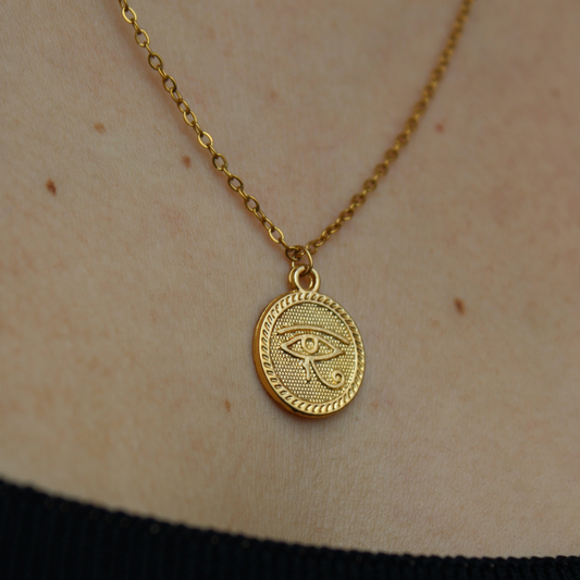 PILAR - COLLAR HORUS OJO EGIPCIO CHAPA DE ORO