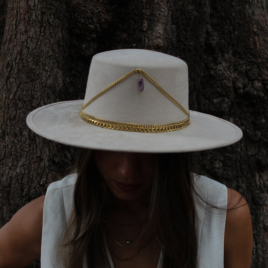 VALENCIA - Sombrero cordobés con cuarzo gamuza