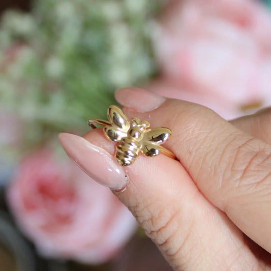 BEA - ANILLO ABEJITA AJUSTABLE  ACERO INOXIDABLE