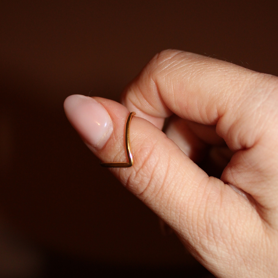 NEREIDA- ANILLO MEDIO DEDO PICO ACERO INOXIDABLE