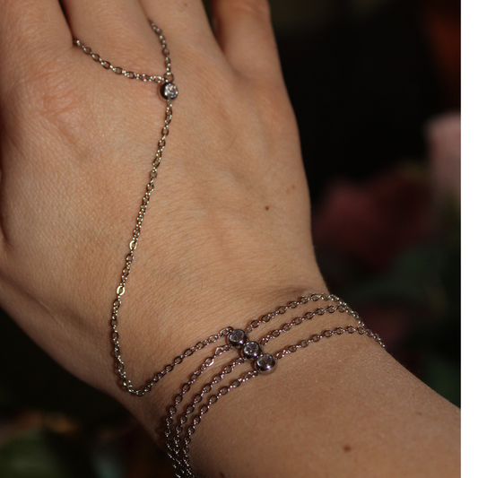 ALESSIA - PULSERA Y ANILLO ZIRCONIA ACERO INOXIDABLE