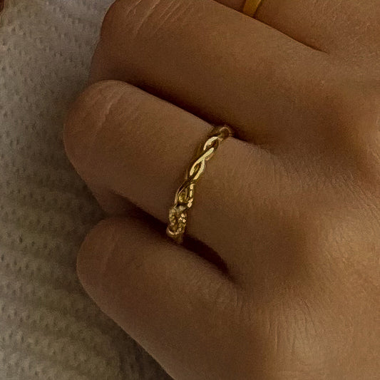 SHEYLI - ANILLO AJUSTABLE SERPIENTE ACERO INOXIDABLE