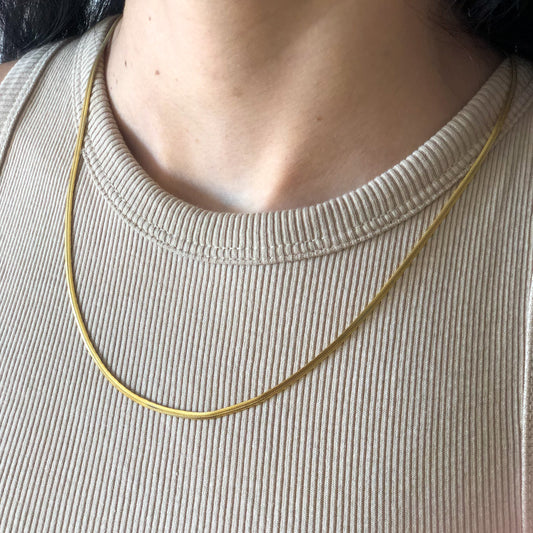 LILIANA - Cadena plana delgada Acero inoxidable