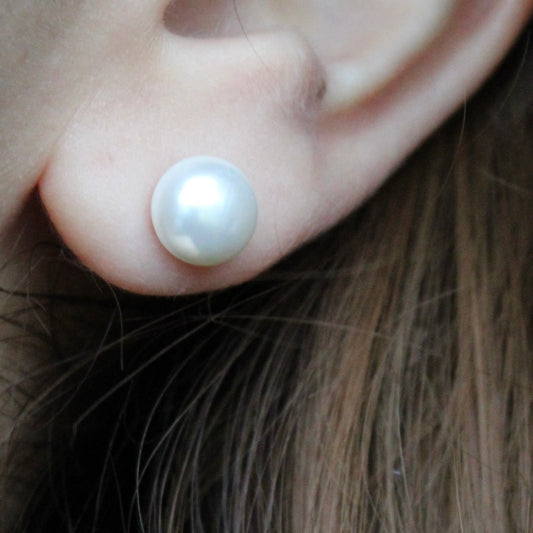 Mariana- Aretes Perla Acero Inoxidable