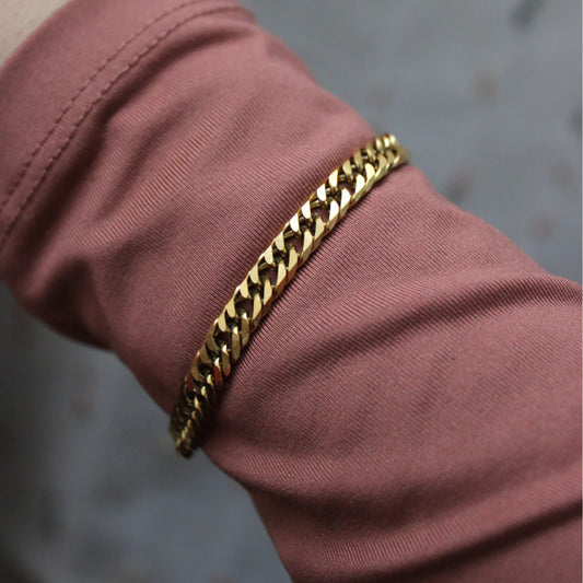 ISIS - PULSERA ESLABONES CORTOS ACERO INOXIDABLE