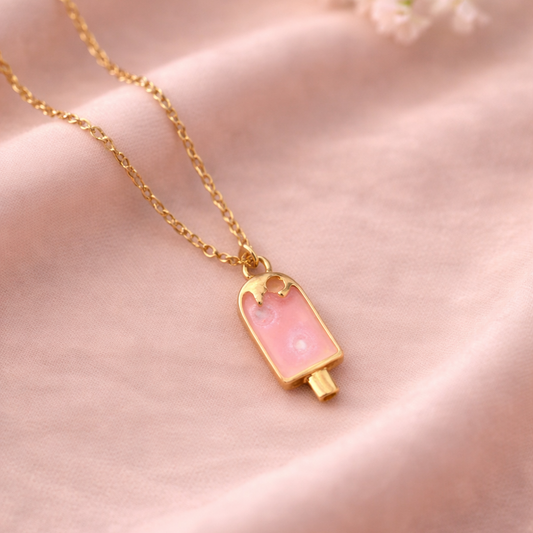 CHLOE - COLLAR PALETA CHAPA DE ORO