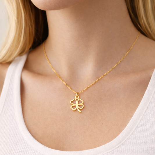- Collar Trébol 4 hojas de la suerte
