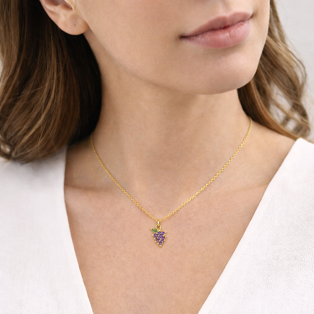 - Collar Uva fruta Zirconias