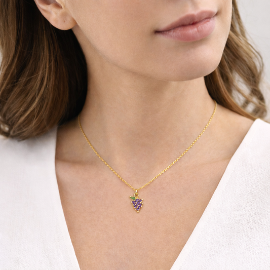 - Collar Uva fruta Zirconias