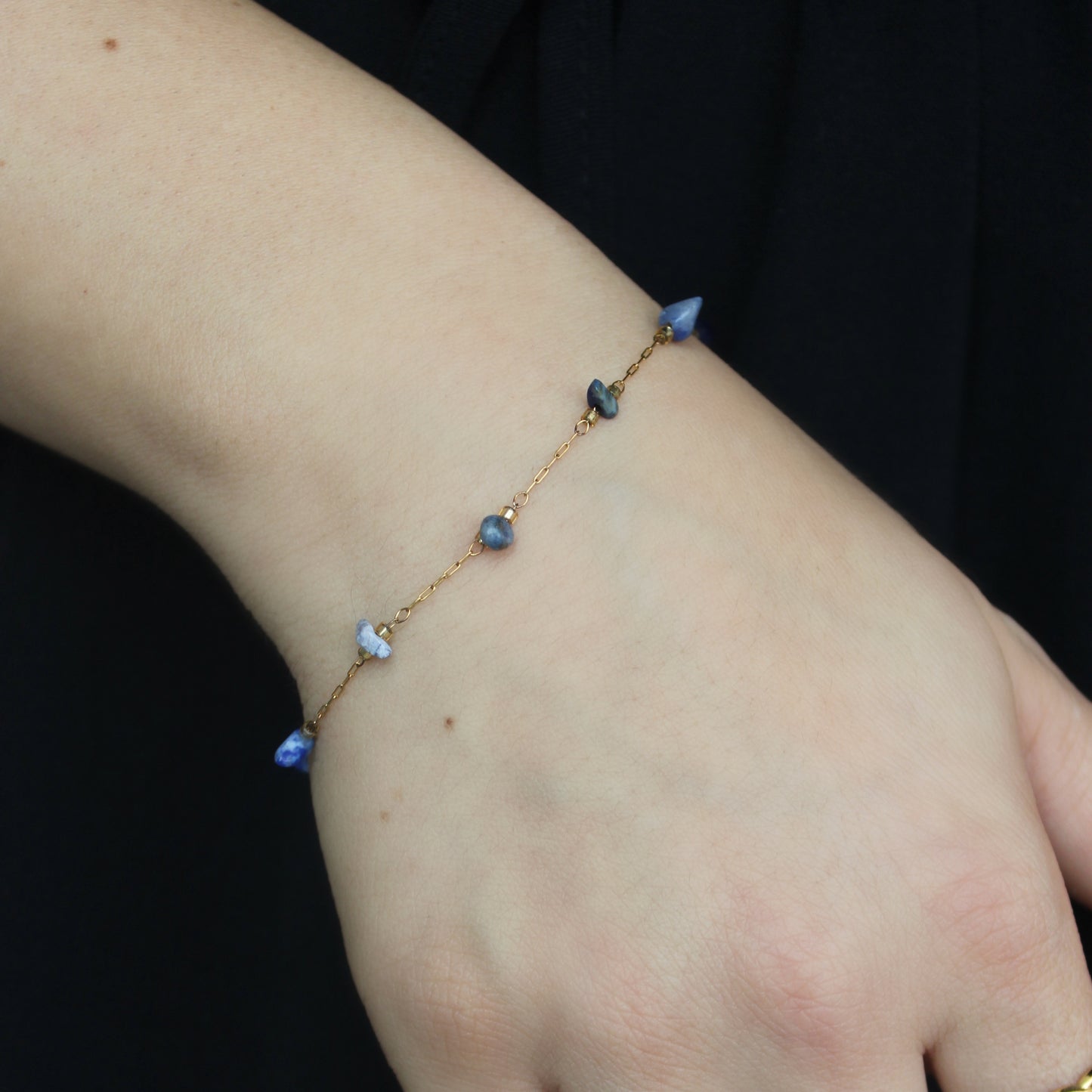 ALBA - PULSERA CUARZO AZUL ACERO INOXIDABLE