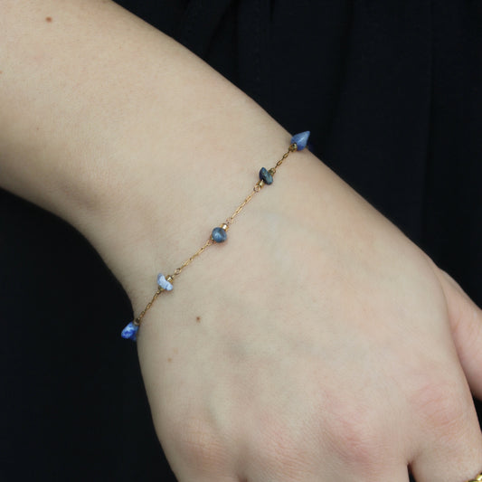 ALBA - PULSERA CUARZO AZUL ACERO INOXIDABLE