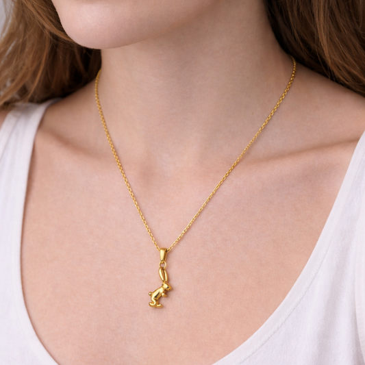 BONNIE COLLAR CONEJO GLOBO CHAPA DE ORO