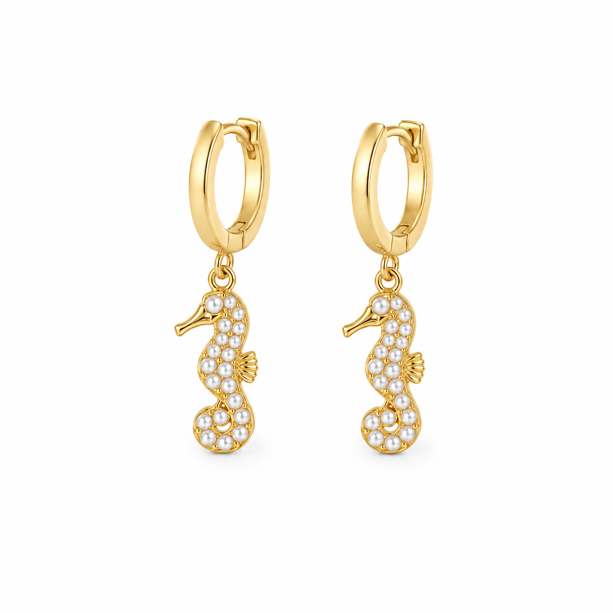 IBEL - ARETES CABALLITO DE MAR ACERO INOXIDABLE