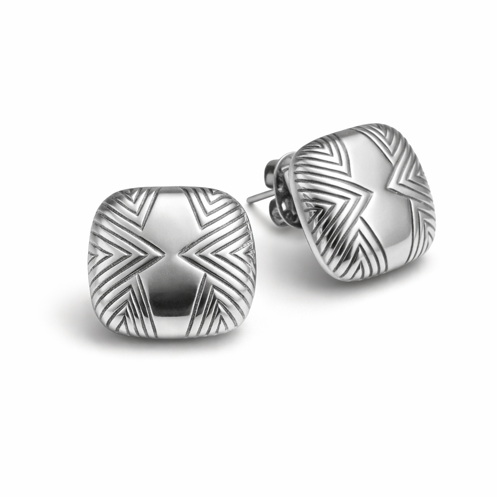 ALEXA - ARETES CUADRADOS CHICOS ACERO INOXIDABLE