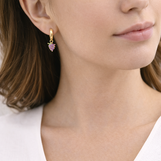 - ARETES UVA ZIRCONIAS