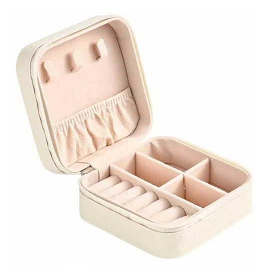 RACHEL- JOYERO PORTATIL CUADRADO BLANCO