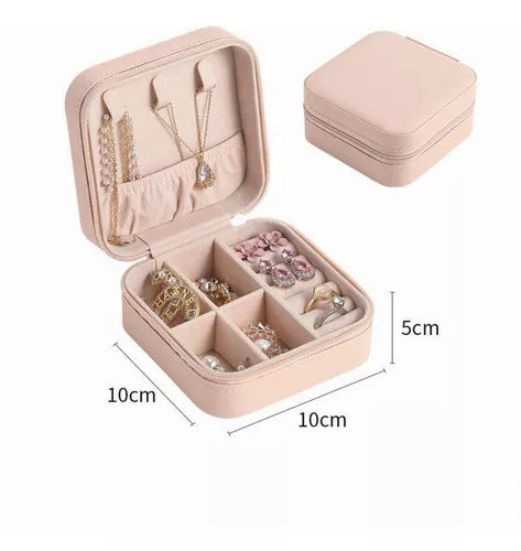 RACHEL- JOYERO PORTATIL CUADRADO ROSA